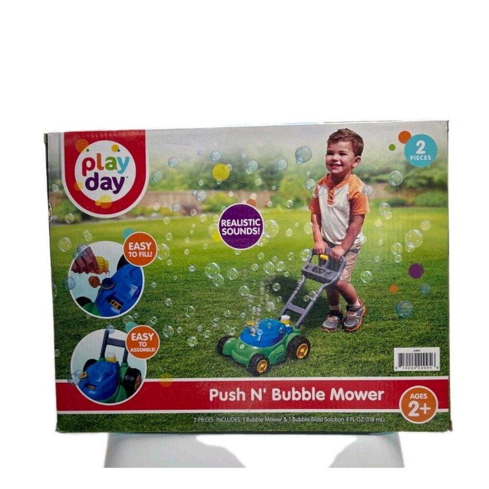 Play Day Push N Bubble Mower, Lawn Toy, Kids Pretend Play NEW